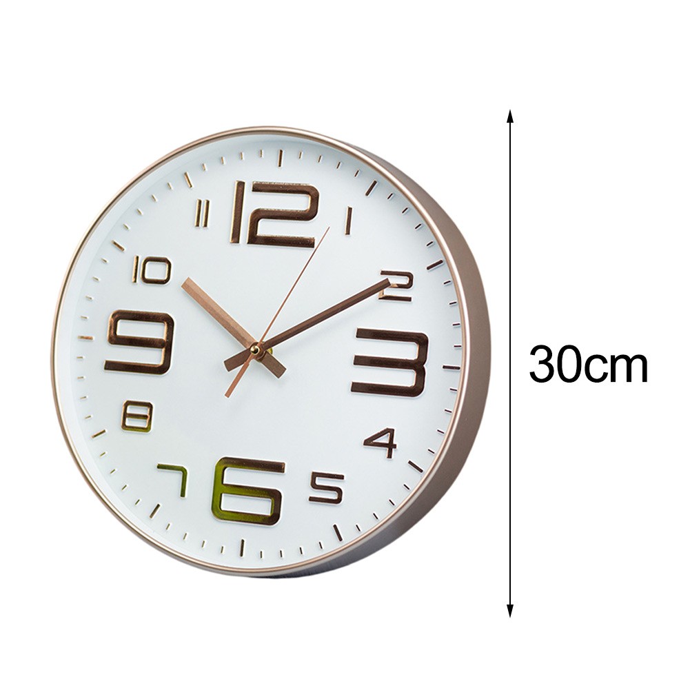 30cm Wall Clock Silent Quartz Operation Stylish Design for Home Office