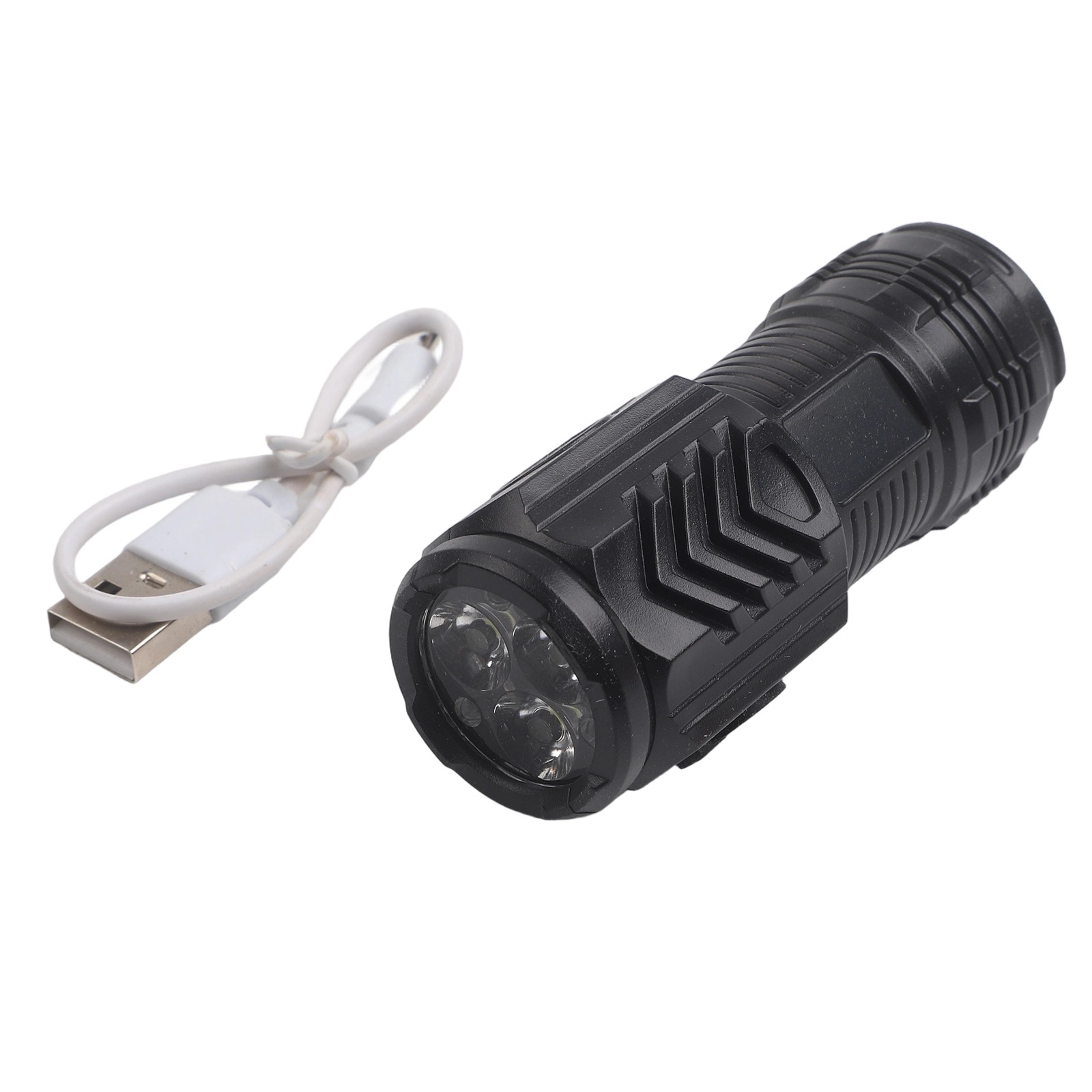 Three-Eye Flashlight Magnetic Clip Light Triple LED Bulbs Type-C Fast Charging
