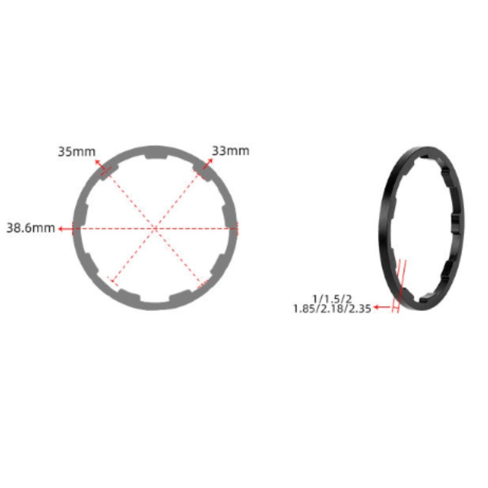 Slotted Tower Base Washers for 8 9 10 11 Speed Freewheel Adjustment Tasks