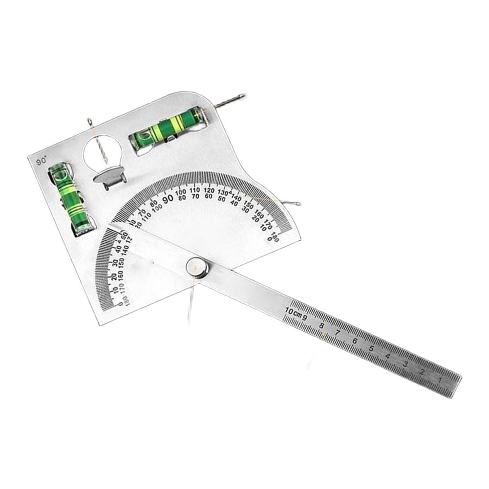 Locking Adjustable Angle Ruler Stainless Steel for Accurate Layout and Marking