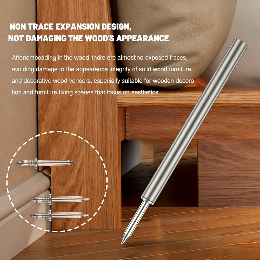 Double-Headed Pins Skirting Nails Double-headed Design Includes Sleeve Tool