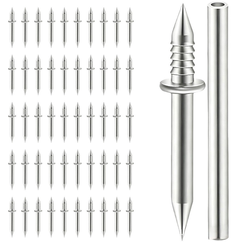 Double-Headed Pins Skirting Nails Double-headed Design Includes Sleeve Tool