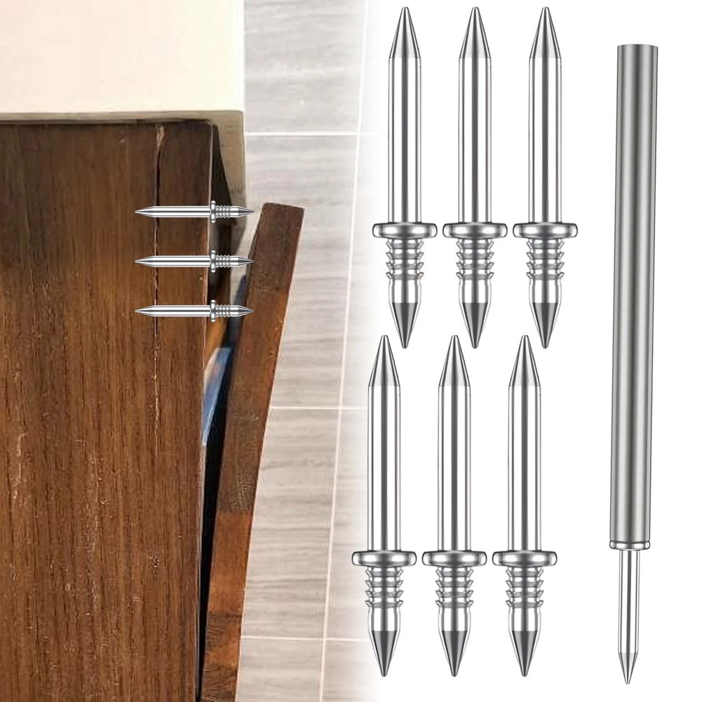 Double-Headed Pins Skirting Nails Double-headed Design Includes Sleeve Tool