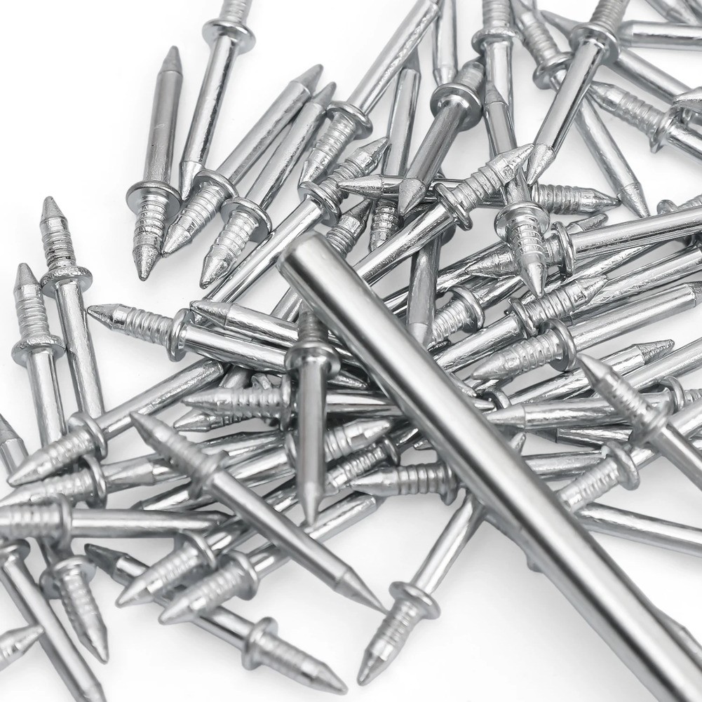 Double-Headed Pins Skirting Nails Double-headed Design Includes Sleeve Tool