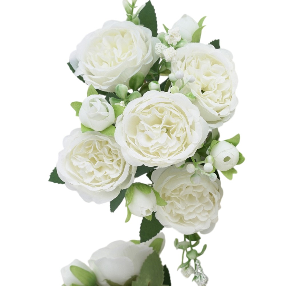 Artificial Peony Flower Bouquet Silk for Home Party Event Table Decor 30cm