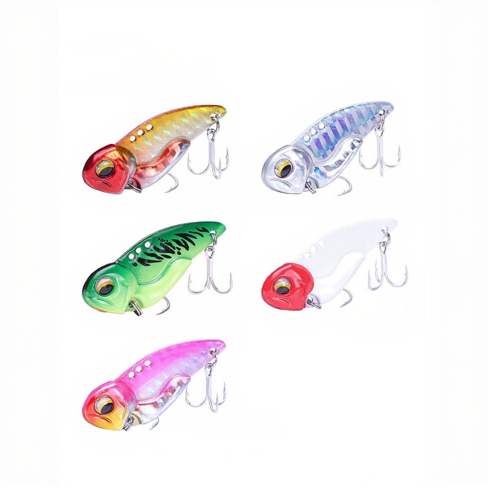 Multi Hole Back Design Metal VIB Spoon for Variable Vibration Bass Trout