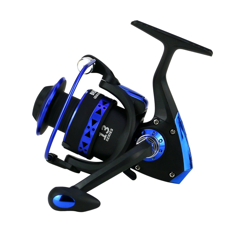 Metal Alloy Spool Casting Fishing Reel Foldable Handle Ambidextrous Black Blue