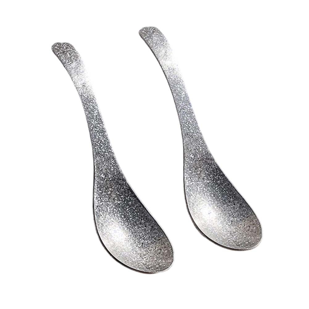 15.4cm Titanium Spoon – Pure Metal Oxidation Resistant Soup Dessert Spoon