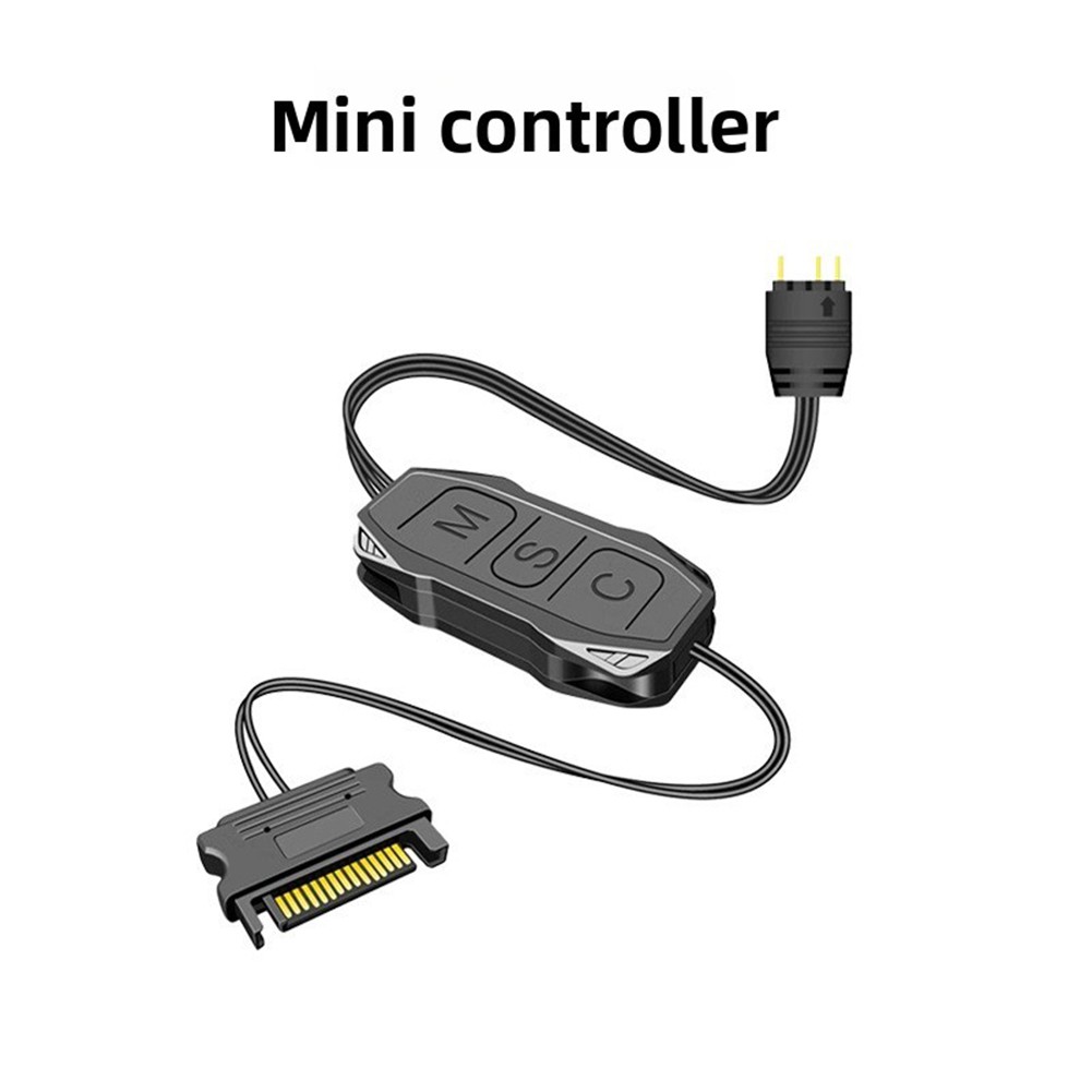 5V ARGB Controller LED Fan Remote 3-pin ARGB Connector Manual Lighting Control