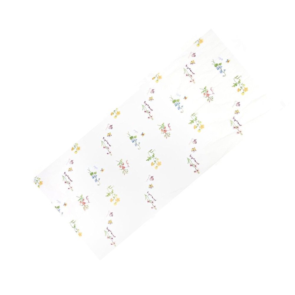 Wildflower Theme Table For RUNNER Beige Gauze Tulle 2.46 ft x 9.84 ft Polyester