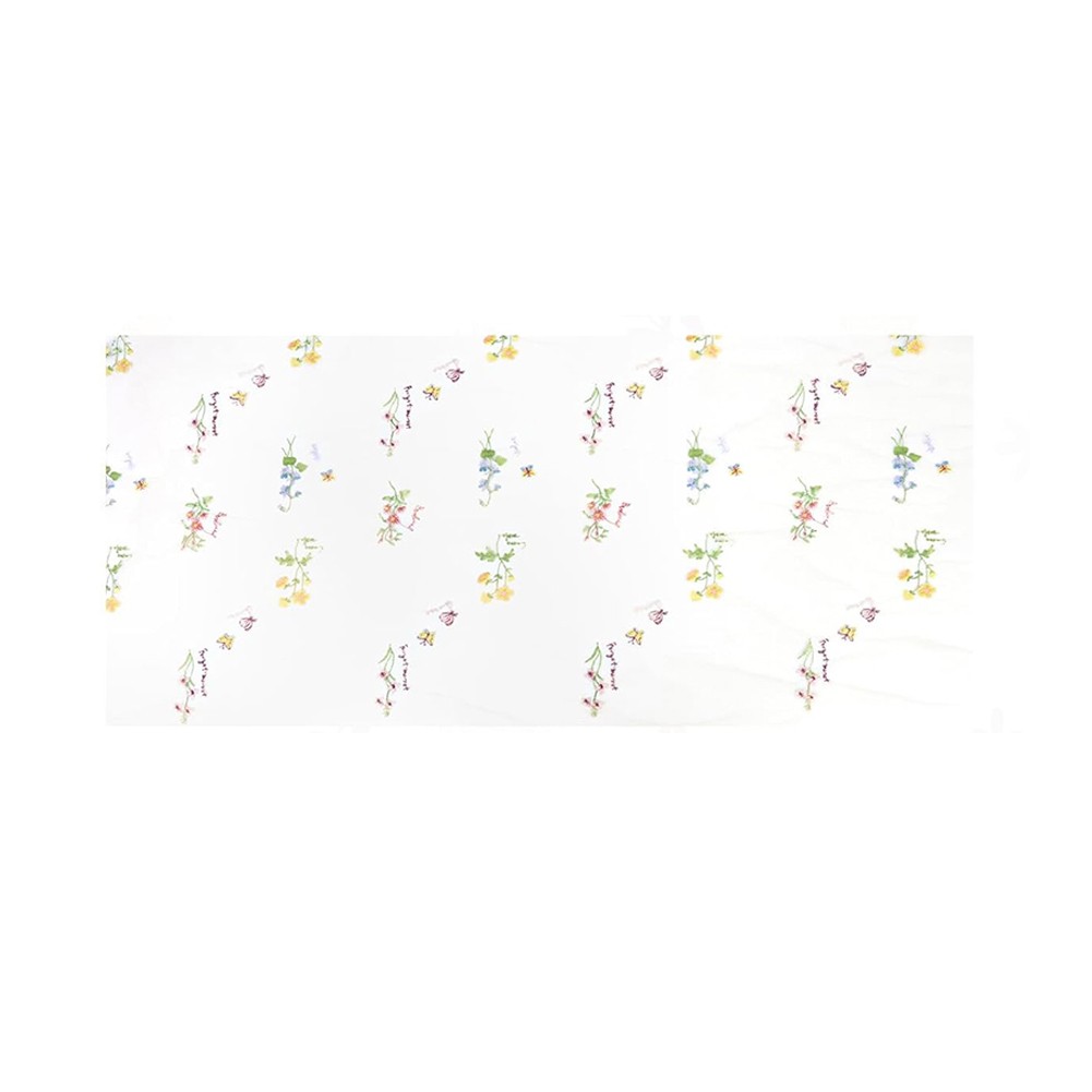 Wildflower Theme Table For RUNNER Beige Gauze Tulle 2.46 ft x 9.84 ft Polyester