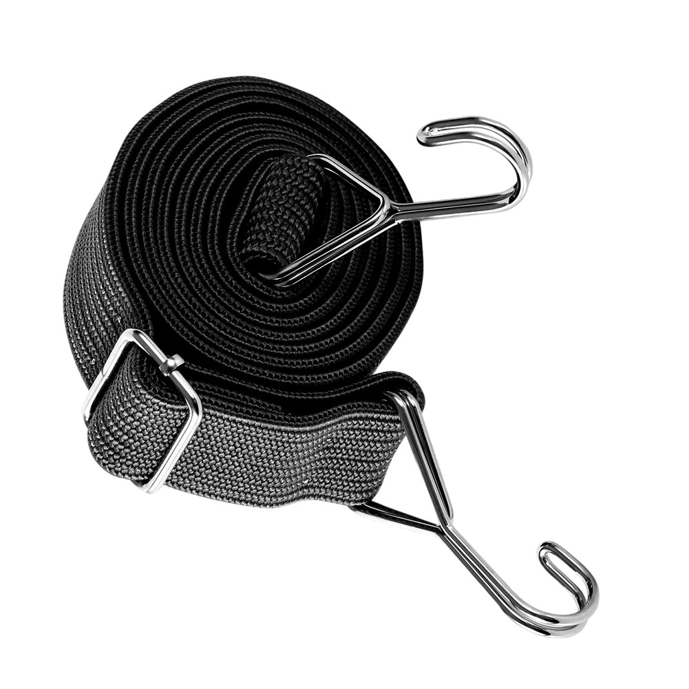 Rust Resistant Hook Bungee Cord 2/3/4/5m 40mm Flat Elastic Strap for Transport
