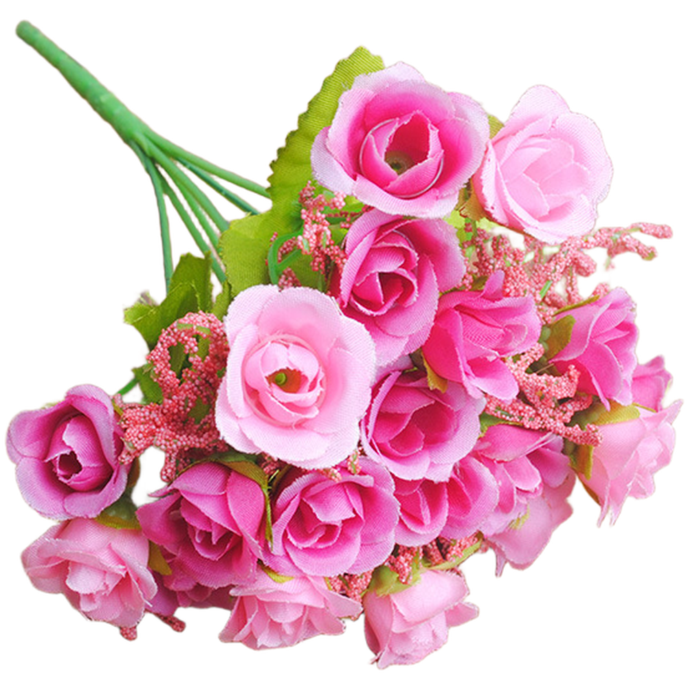 Realistic Fake Rosebuds 22cm Long Silk Material for Living Dining Room Decor