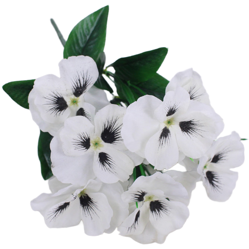 Silk Pansy Artificial Flowers 36cm Tall for Wedding Decor for hotel Landscaping