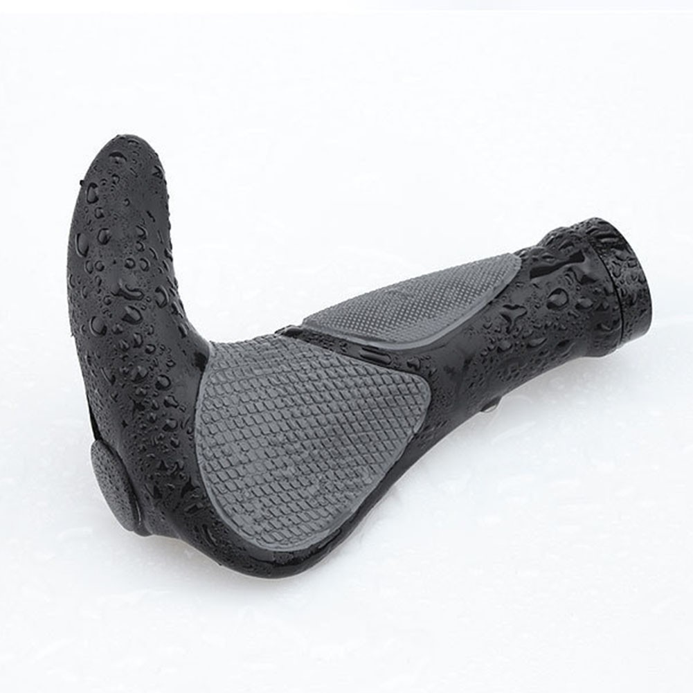 Black Rubber Handlebar Grip Cover for MTB with Secure Double-Sided Lock