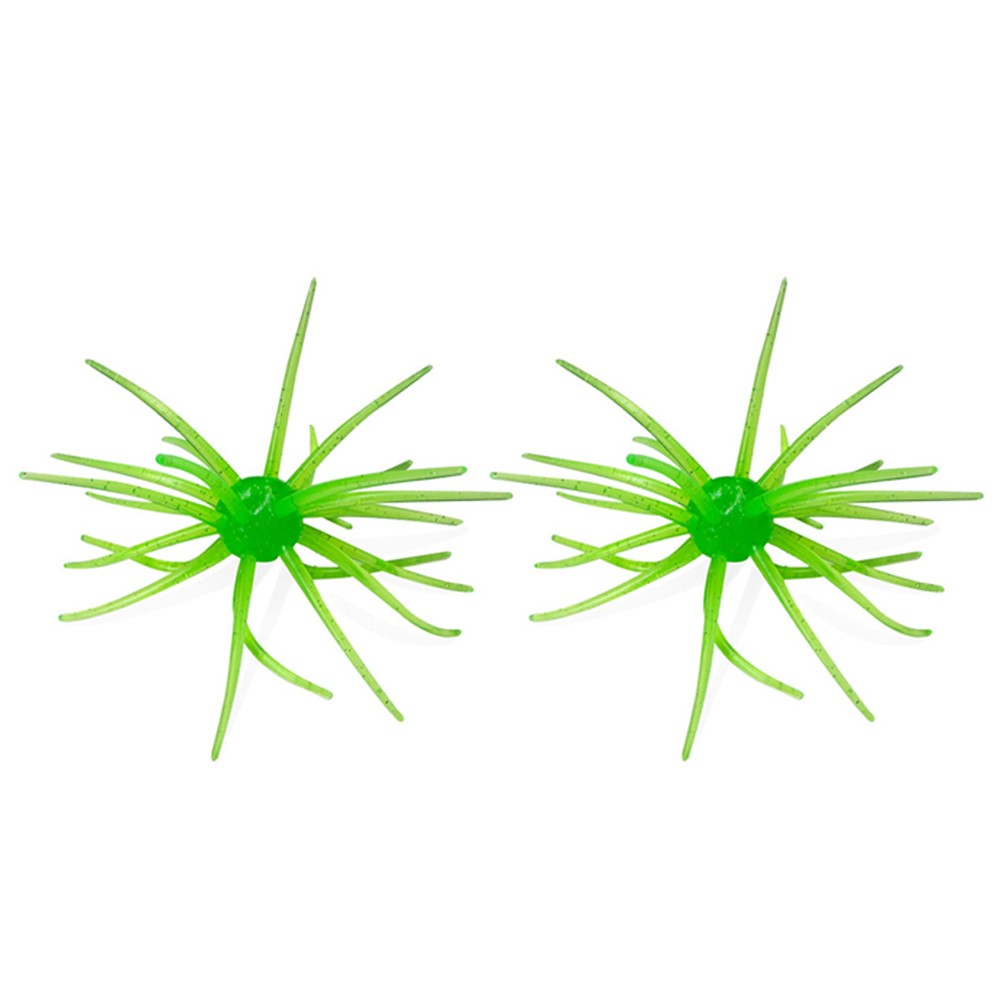2pcs TPR Sea Urchin Lure 6cm Floating Soft Bait for Bass Fishing High Pressure