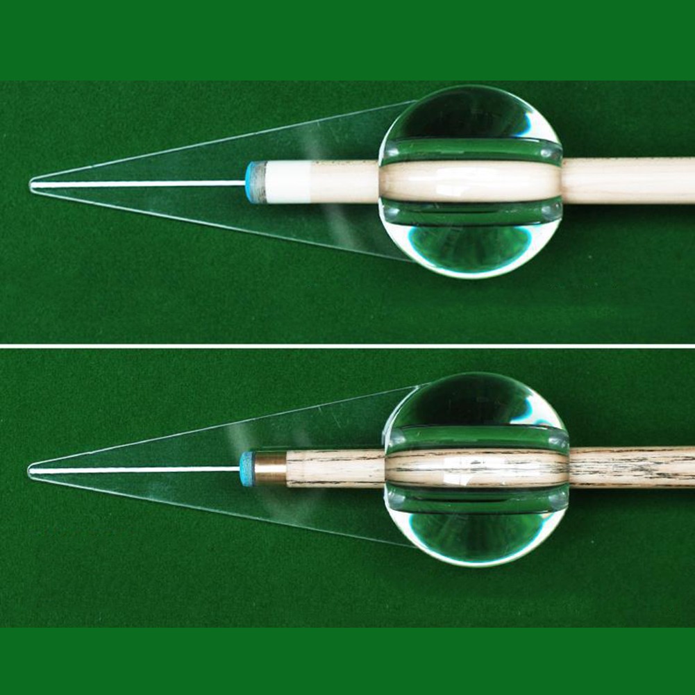 Snooker and Pool Shot Practice Tool - Clear 58mm Disc with Dual Bore Sizes
