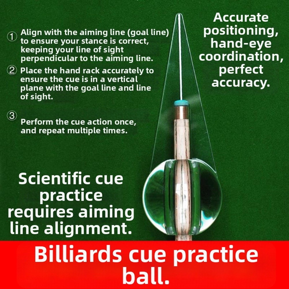 Snooker and Pool Shot Practice Tool - Clear 58mm Disc with Dual Bore Sizes