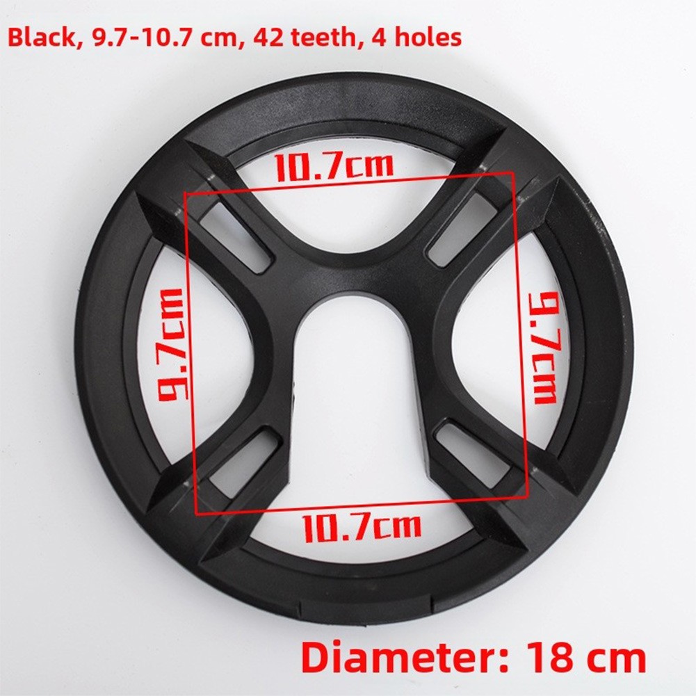 Chainring Protector 42T Plastic Cover 4-Hole Mount MTB 9.7 cm to 10.7 cm