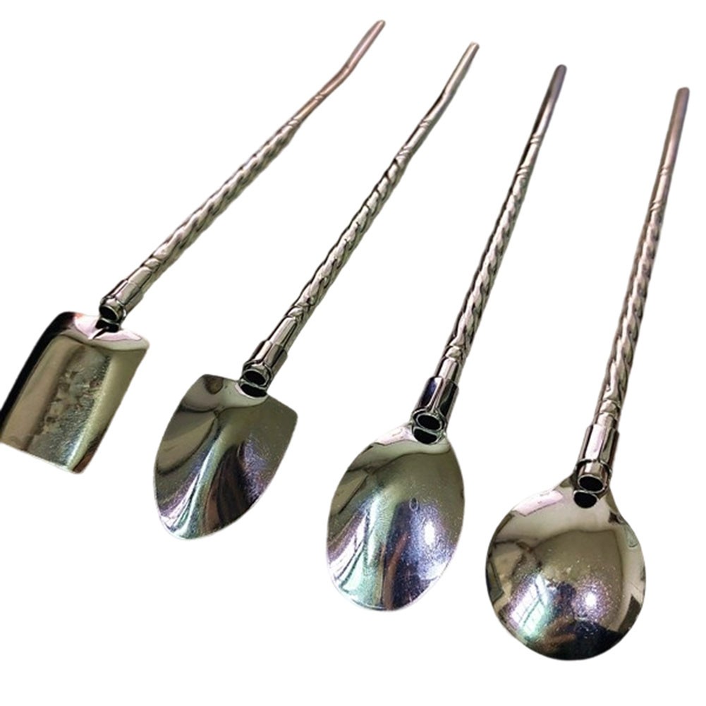21.5×2.8cm Stainless Steel Shovel Spoon Ideal for Fruit Tea and Dessert Use