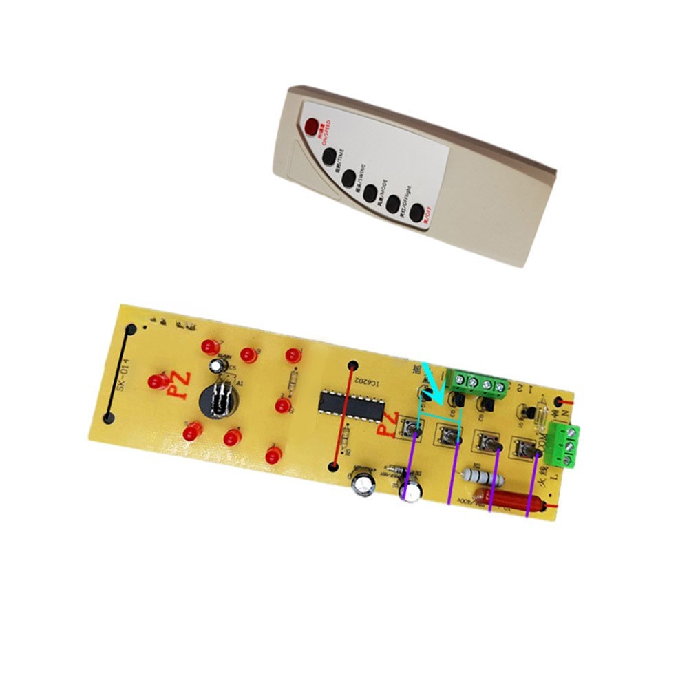 Fan Remote Control Kit Includes Mainboard and Remote for Easy DIY Installation