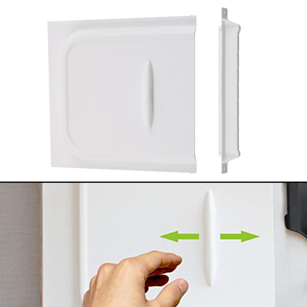 White 12 Inch RV Screen Door Slide with Slide Stop for Trailers RVs and Campers