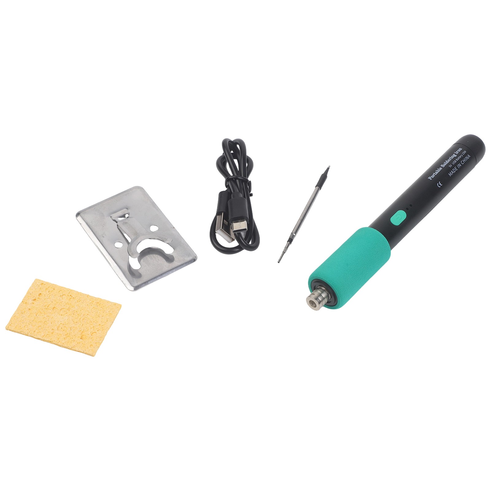 Interchangeable Tips Cordless Soldering Iron Metal/Rubber Handle DIY Repairs
