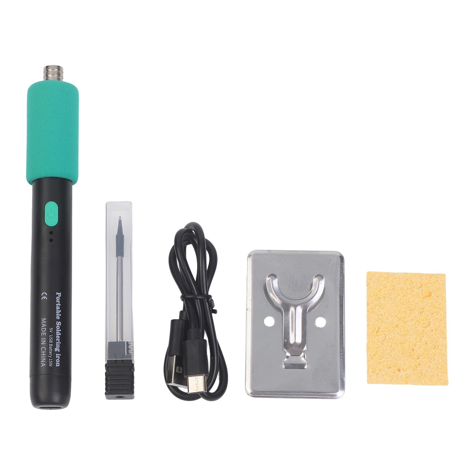 Interchangeable Tips Cordless Soldering Iron Metal/Rubber Handle DIY Repairs