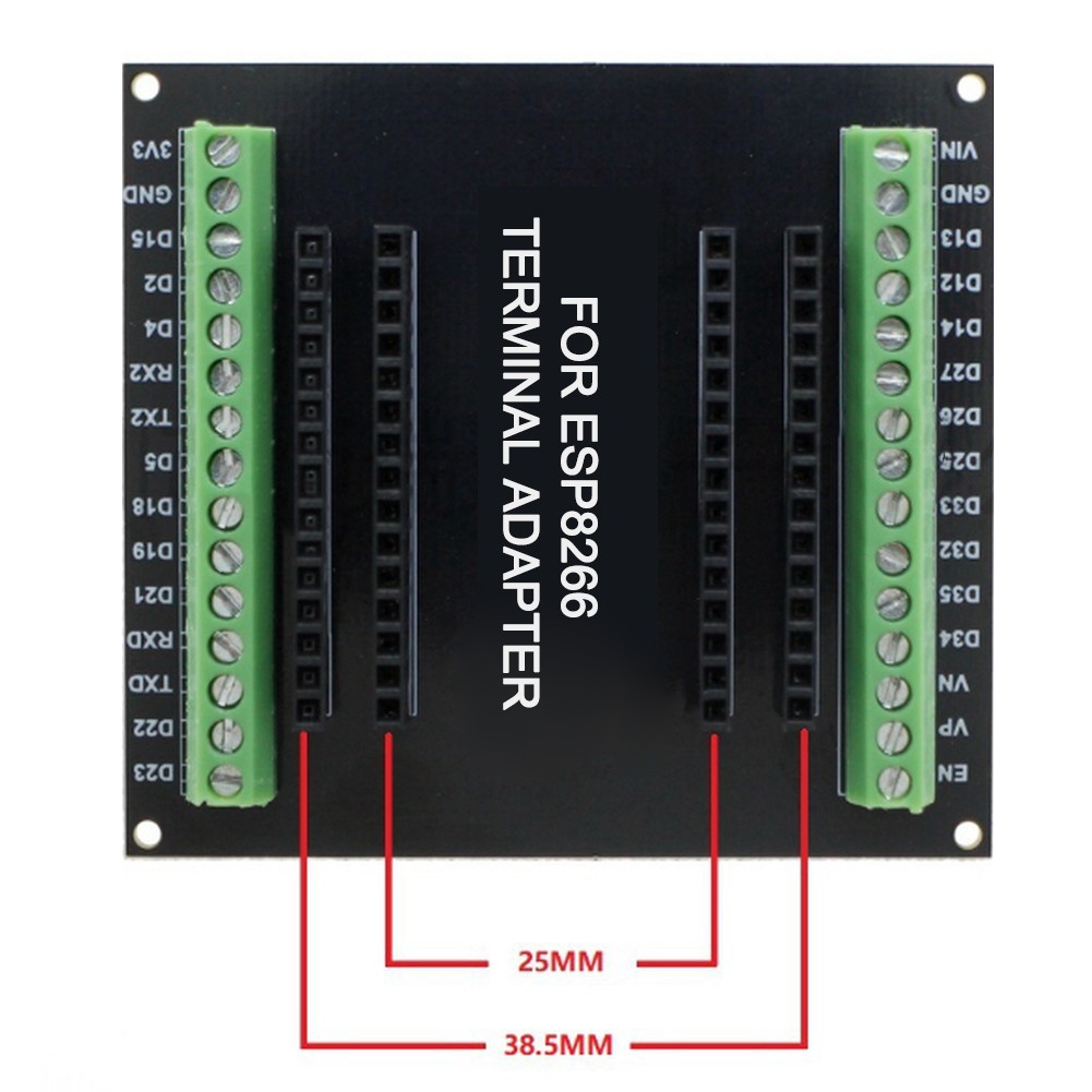 2pcs For ESP8266 GPIO Expansion Module 1-in-2 Splitter for ESP-12E Board