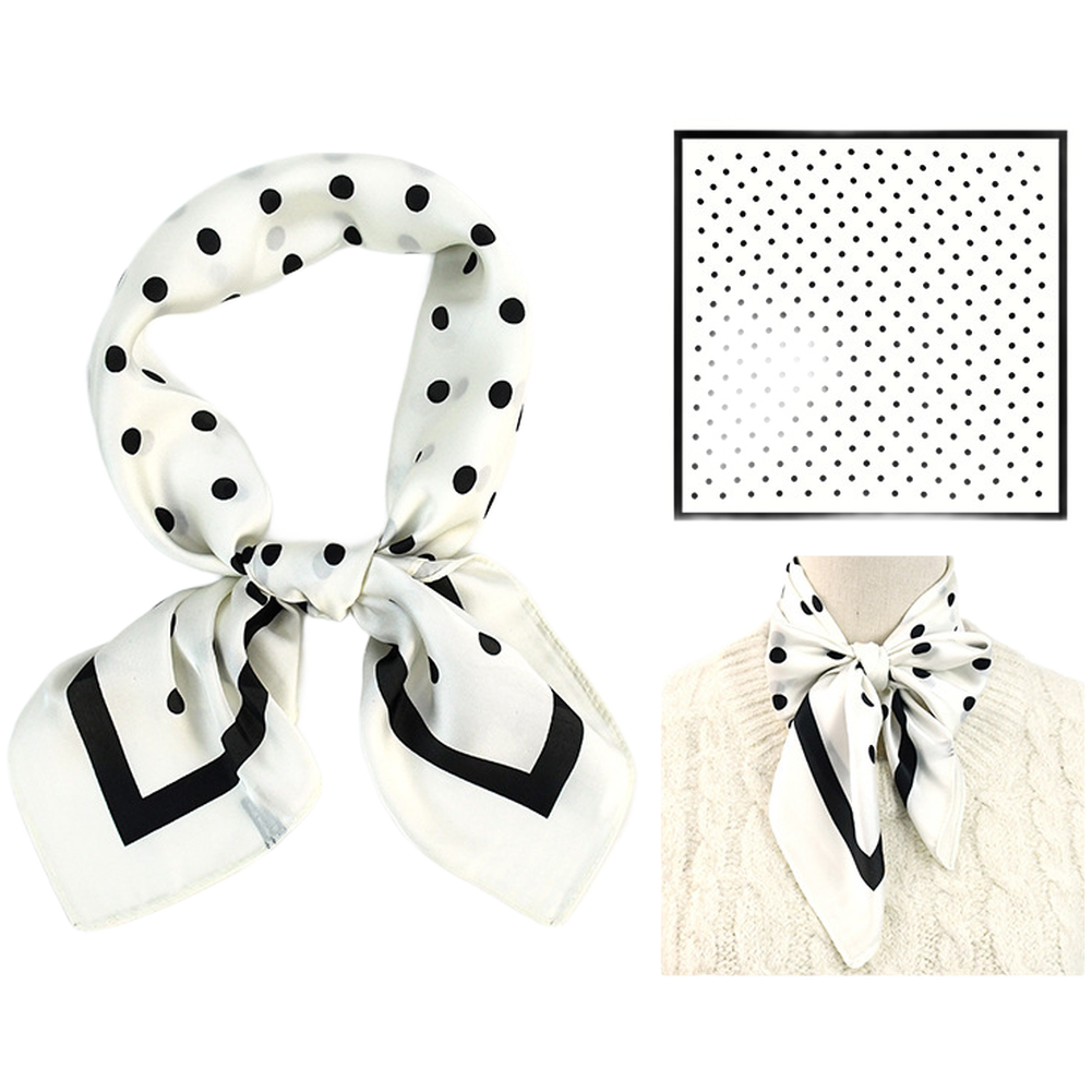 Silk-like Scarf Women Neckerchief Lightweight 35g Fade-resistant Printing