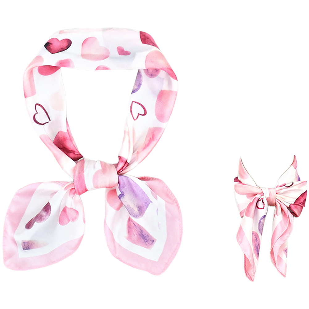 Square Scarf Soft Imitation Silk Elegant Twill Weave Smooth Comfortable Feel