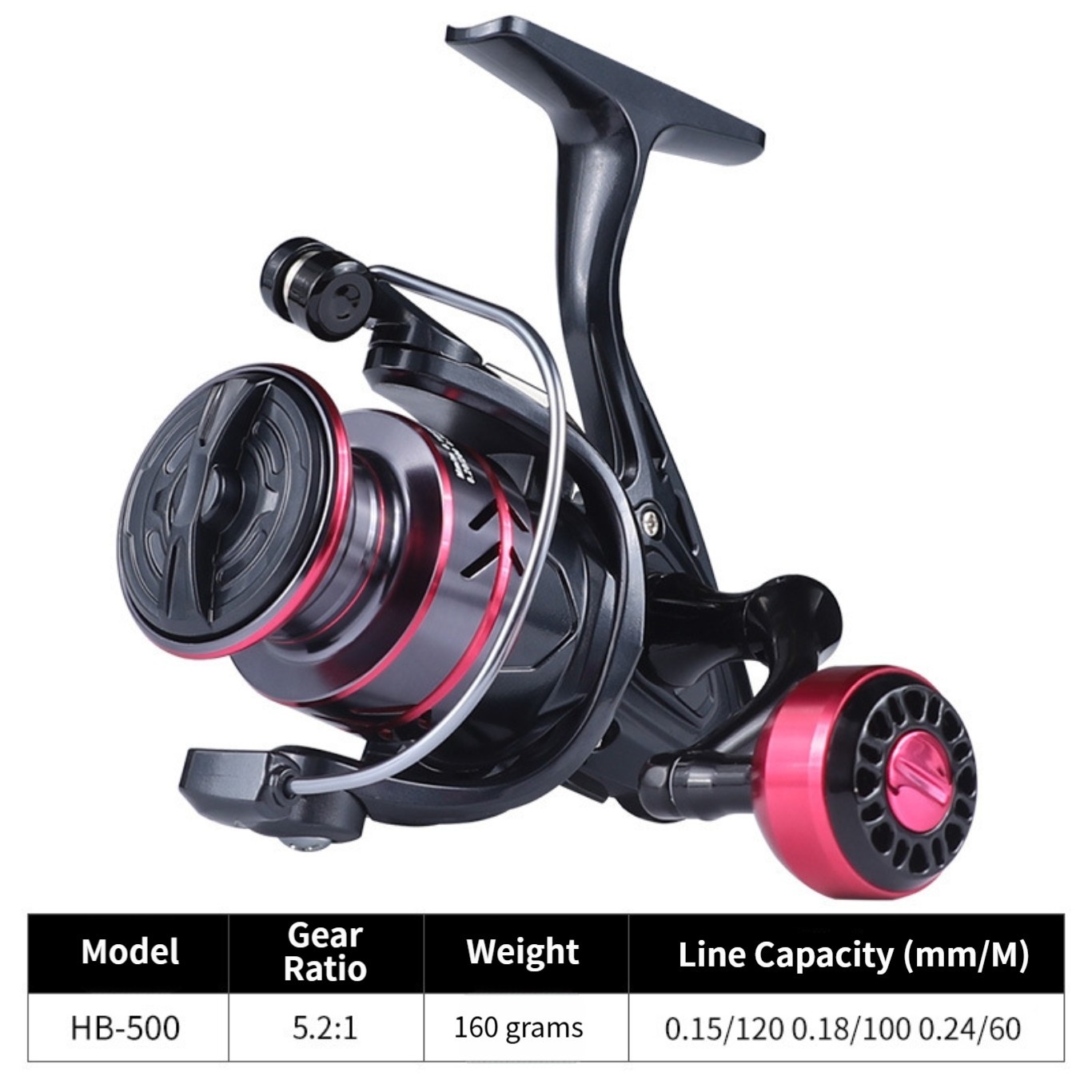 Metal Fixed Spool Reel for Surf Casting Saltwater Fishing HB500-HB7000