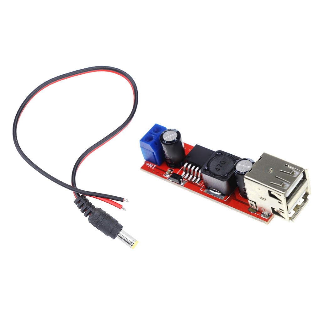 Compact 5V 3A Dual USB Step Down for 6V-40V Car and Solar Systems