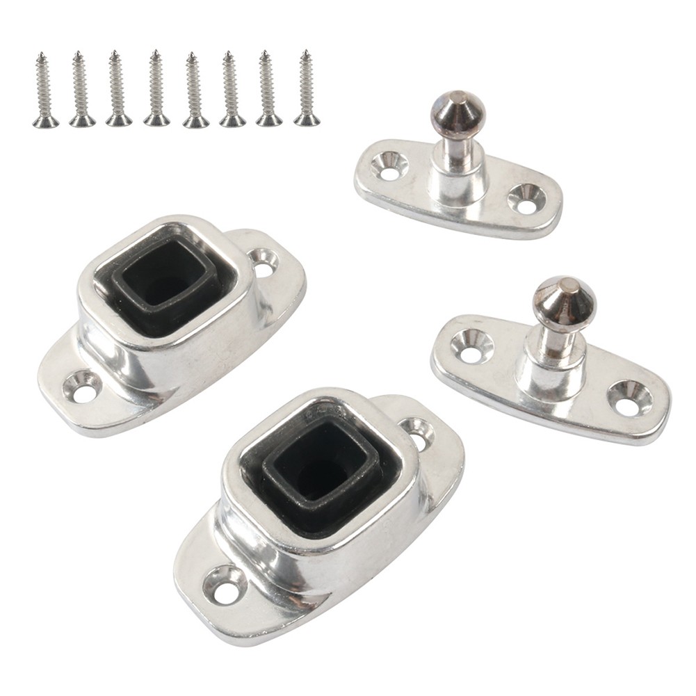 RV Door Holder Aluminum Alloy Rubber Base Silent Operation 4 Metal Screws