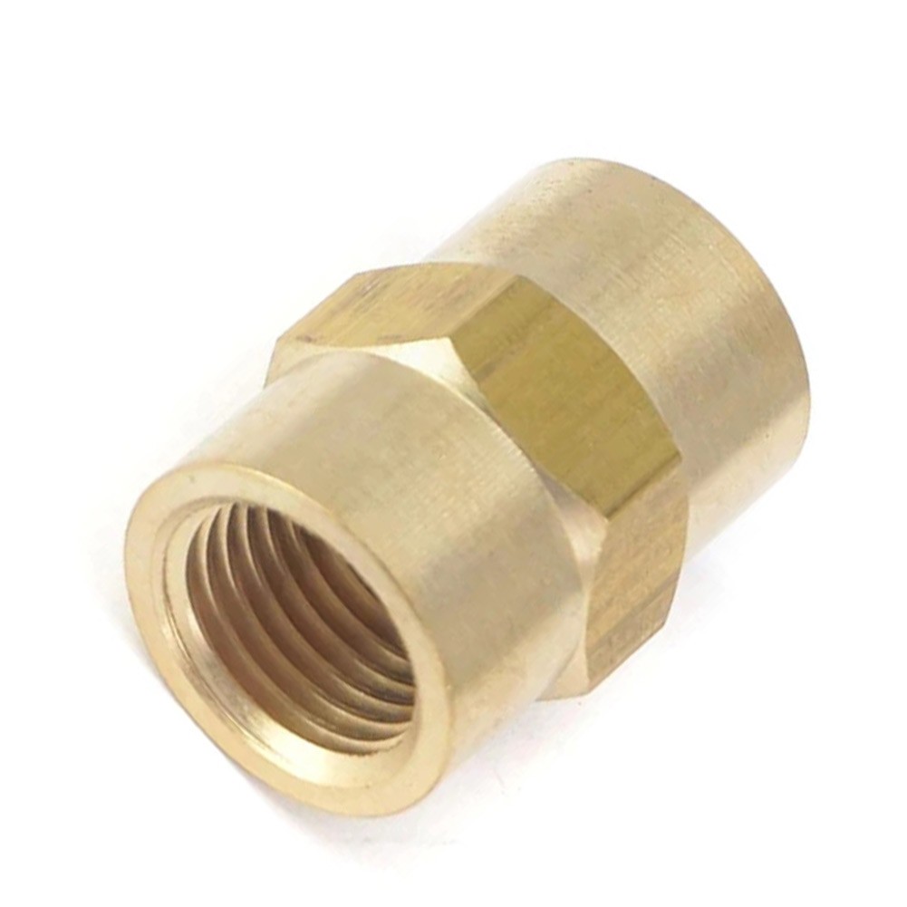 Brass Pipe Coupler 5/8-18RH Hex Nipple Reducer for Refrigeration Lines