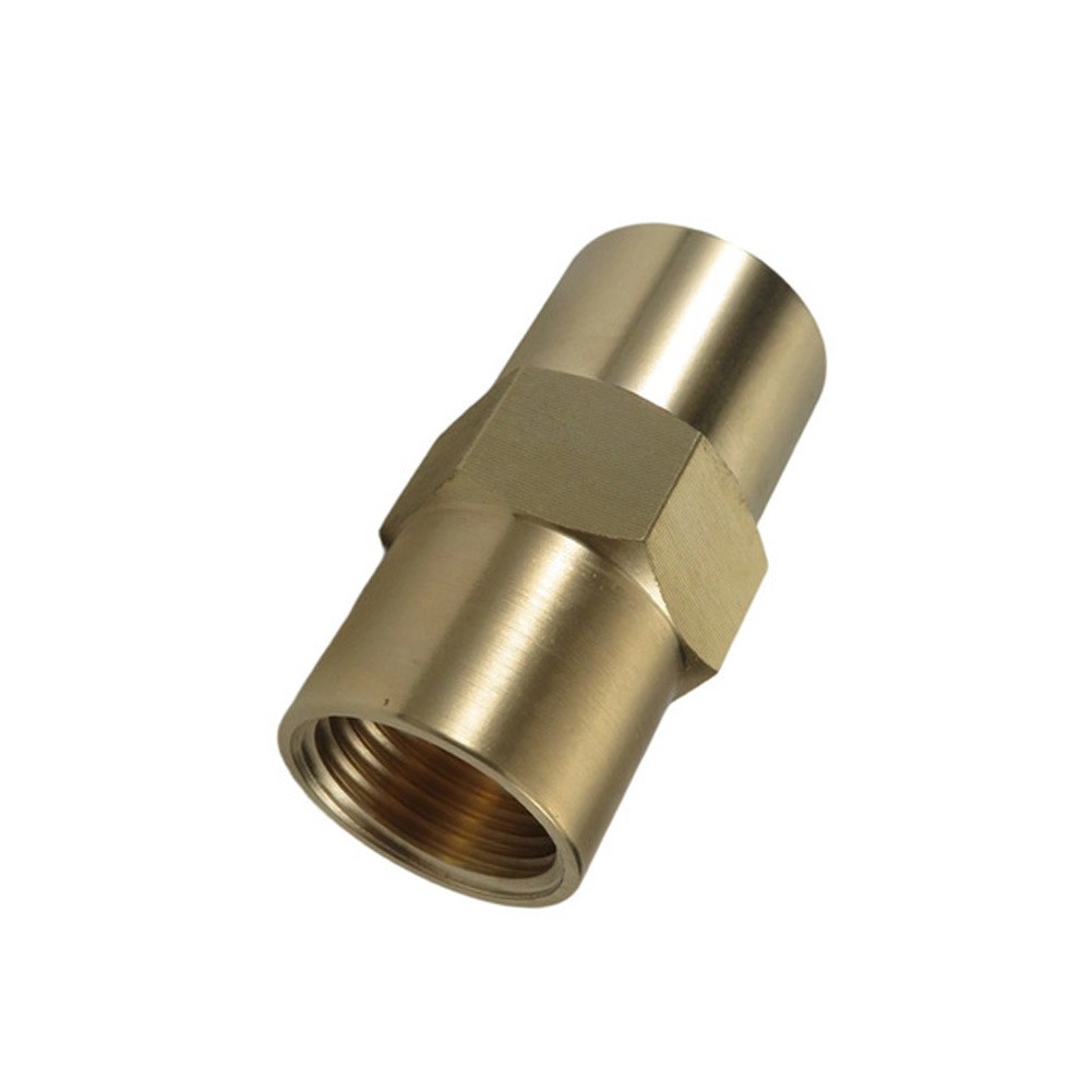 Brass Pipe Coupler 5/8-18RH Hex Nipple Reducer for Refrigeration Lines