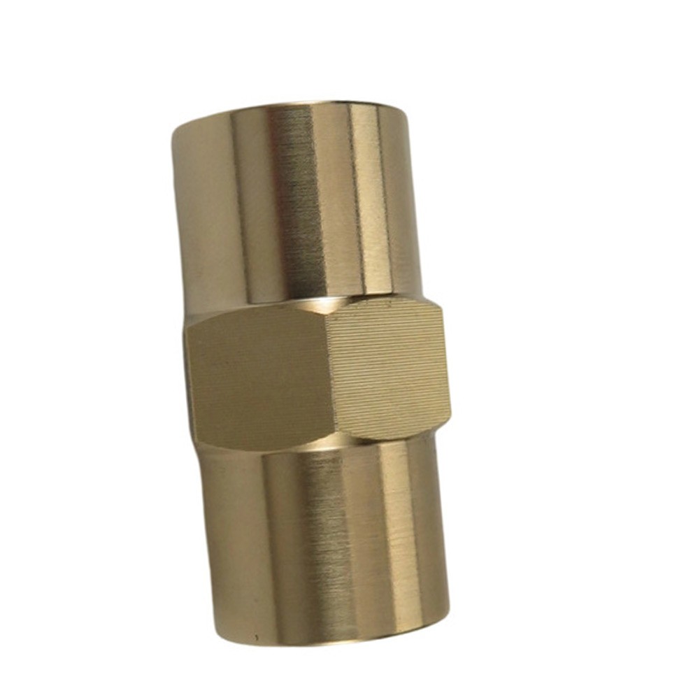 Brass Pipe Coupler 5/8-18RH Hex Nipple Reducer for Refrigeration Lines