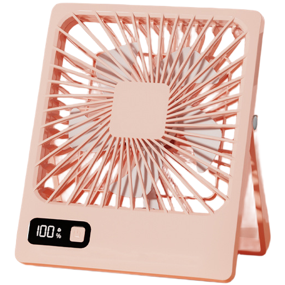 Quiet Desktop Fan USB Rechargeable 5 Speeds Digital Display 36dB Noise