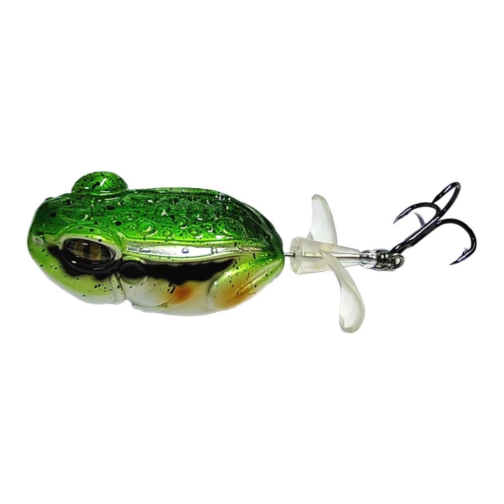 Single Hook Lure River Fishing Frog Tractor Lure Rotating Spiral Action