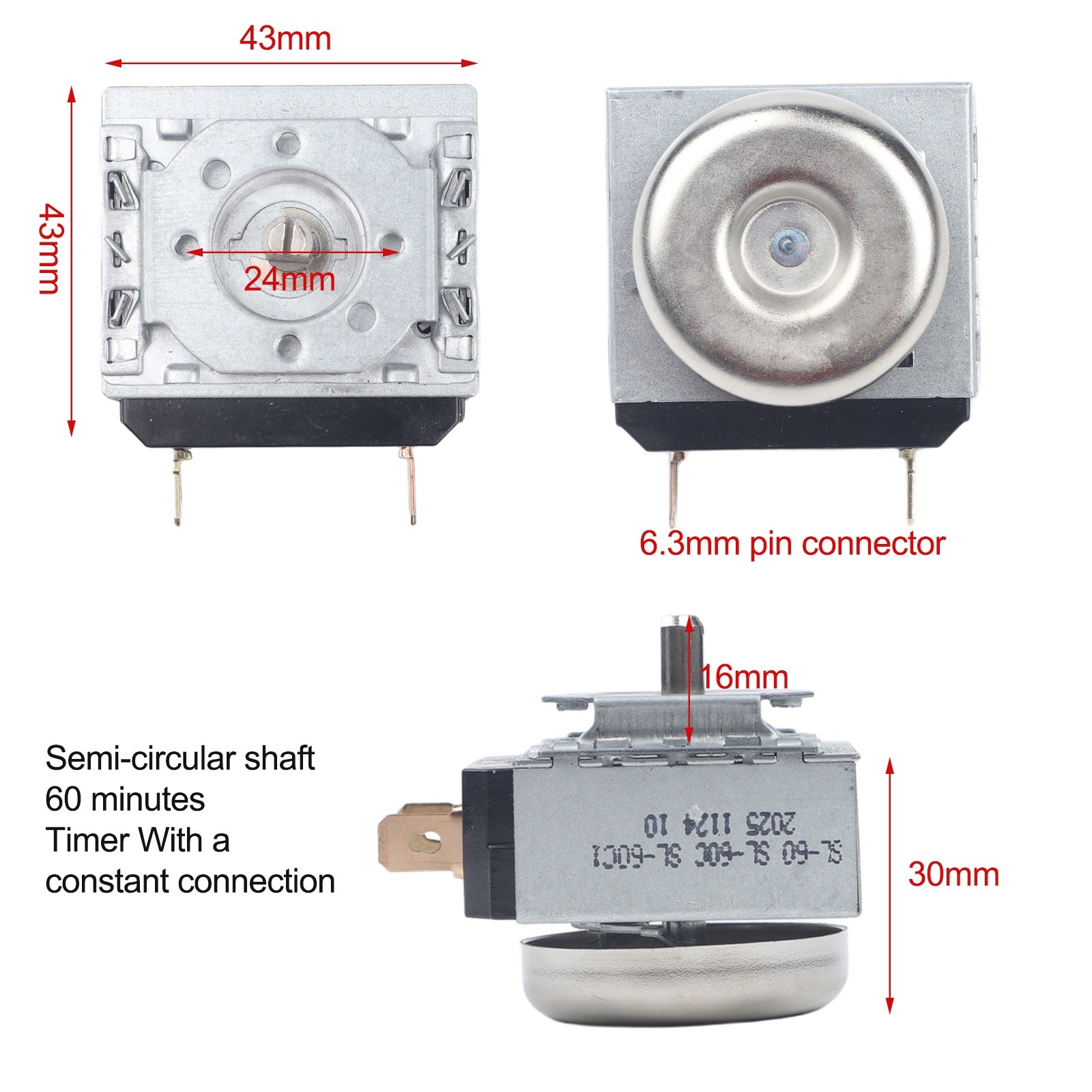 Electric Pressure Cooker Timer with Bell and Mechanical Dual Duration Settings