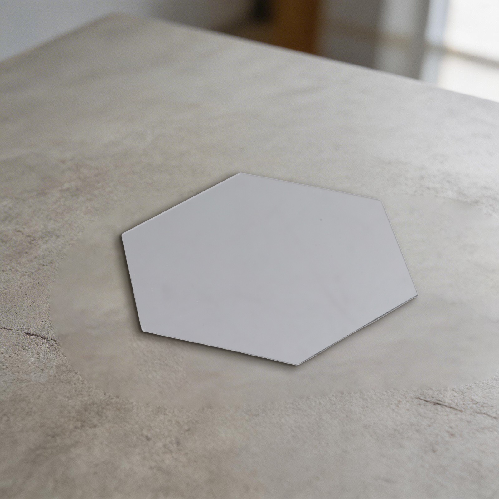 Hexagonal Mirror Peel-and-stick Reflective Finish Shatterproof Acrylic