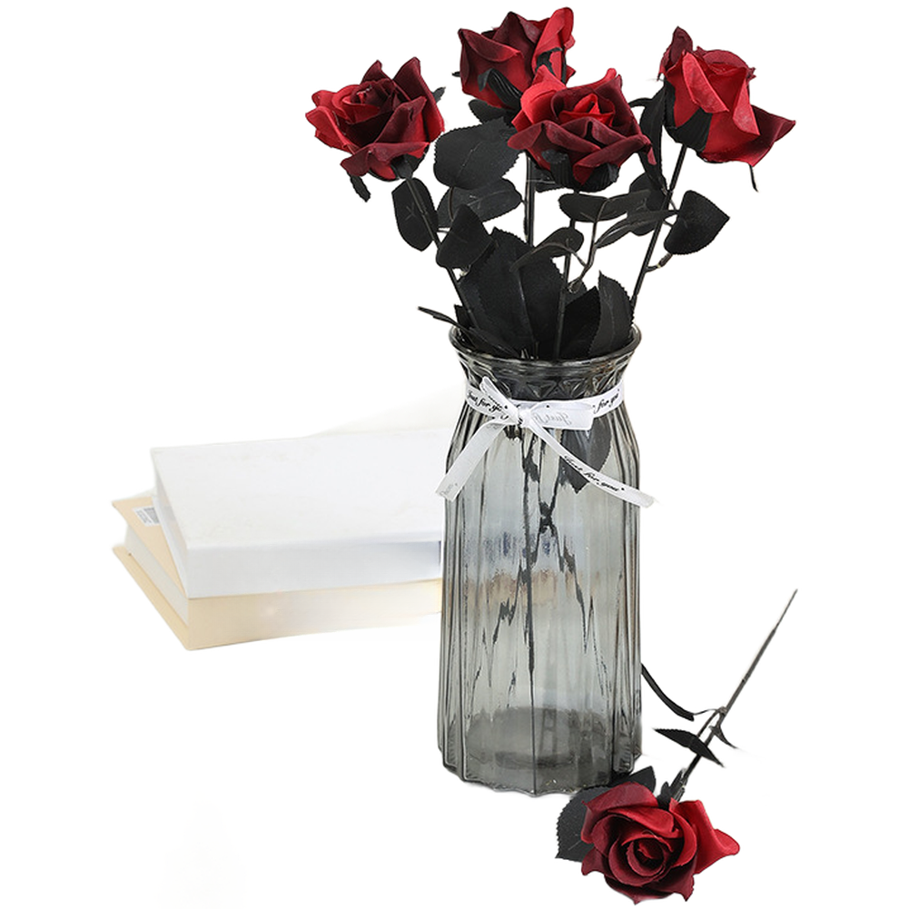 39cm Flannel Rose Bouquet Silk Artificial Flower for Home Office Decor
