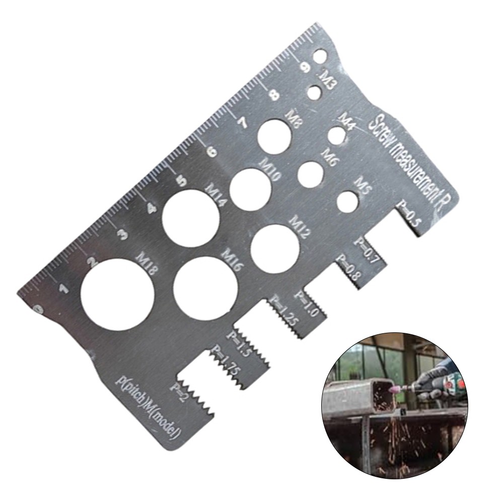 Screw Measuring Tool For Home And Professional Use Thread Pitch Detection