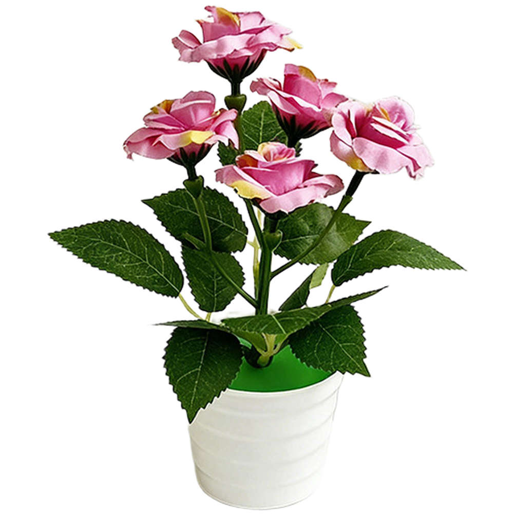 Artificial Rose Table Decor in Pot for Home Living Room Bedroom Styling