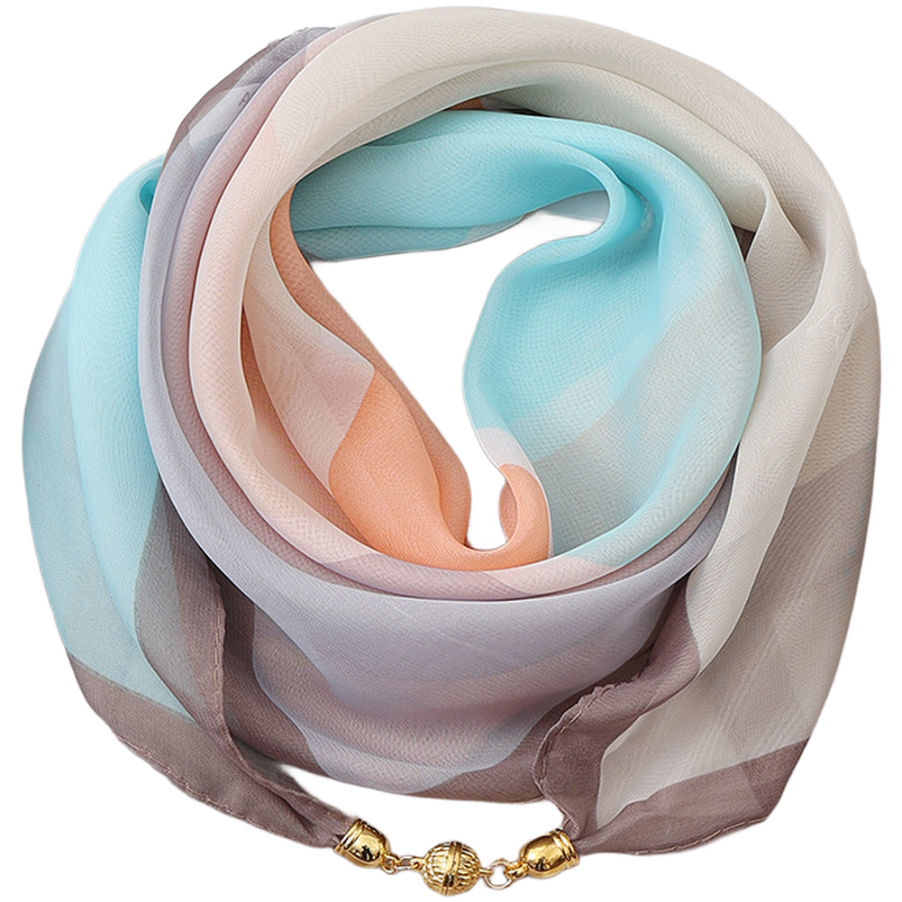 Casual Wear Chiffon Scarf Lightweight Polyester Fiber Soft Comfortable Feel