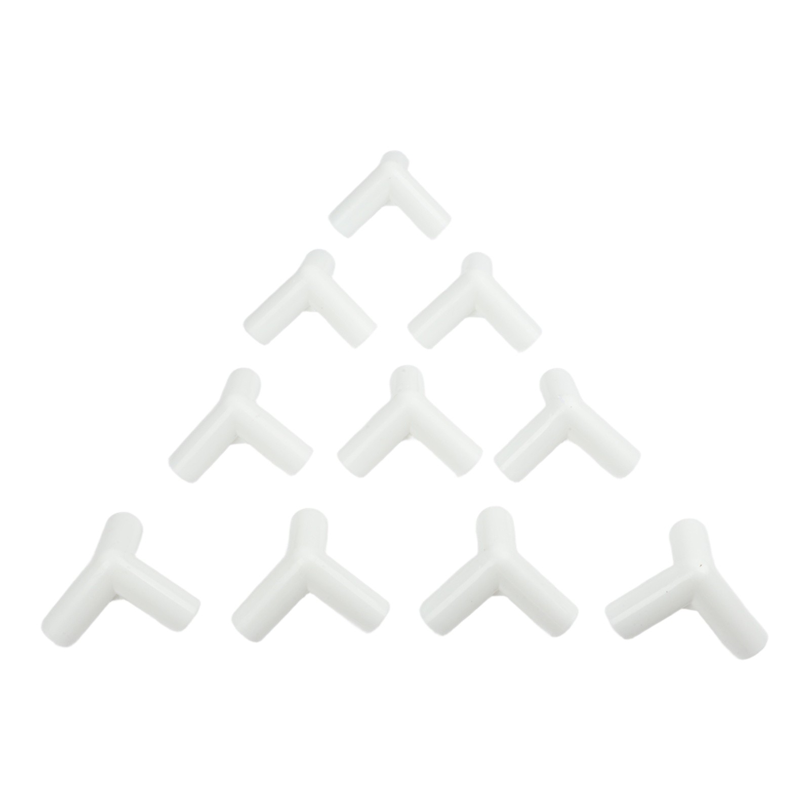 Set of 10 Plastic Tent Pole Tee Connectors for Camping and Garden Poles 16mm