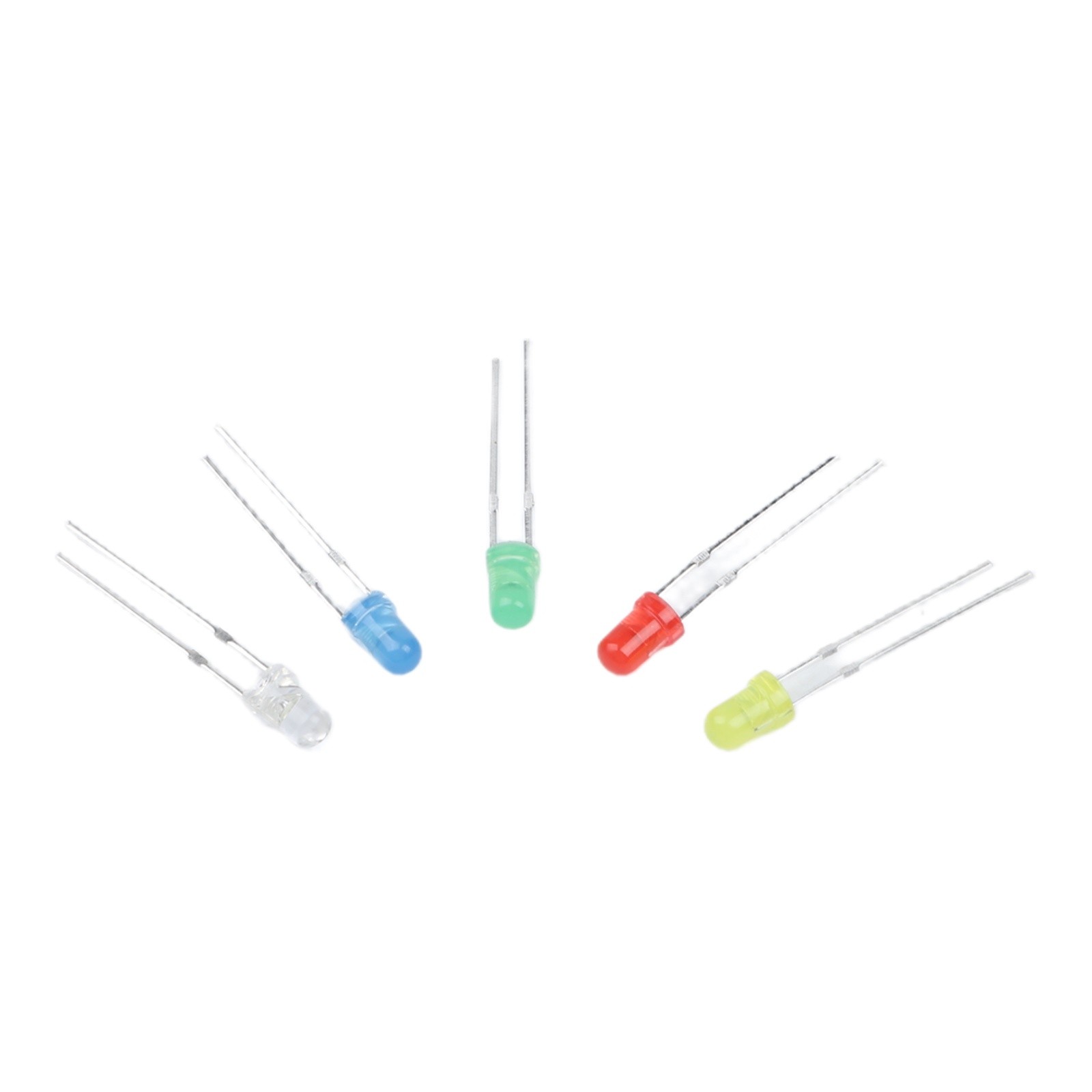 500PCS LED Diode Set 3mm and 5mm Sizes with 5 Colors for Science Projects