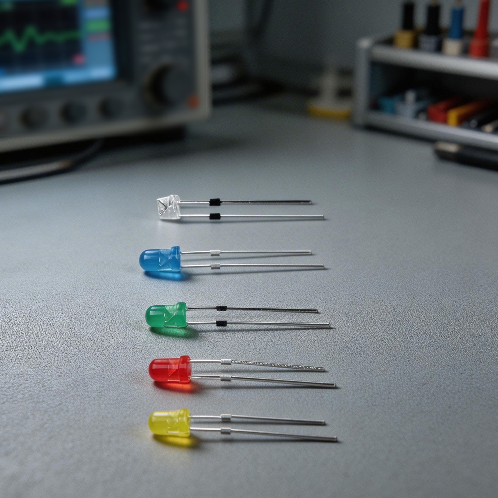 500PCS LED Diode Set 3mm and 5mm Sizes with 5 Colors for Science Projects