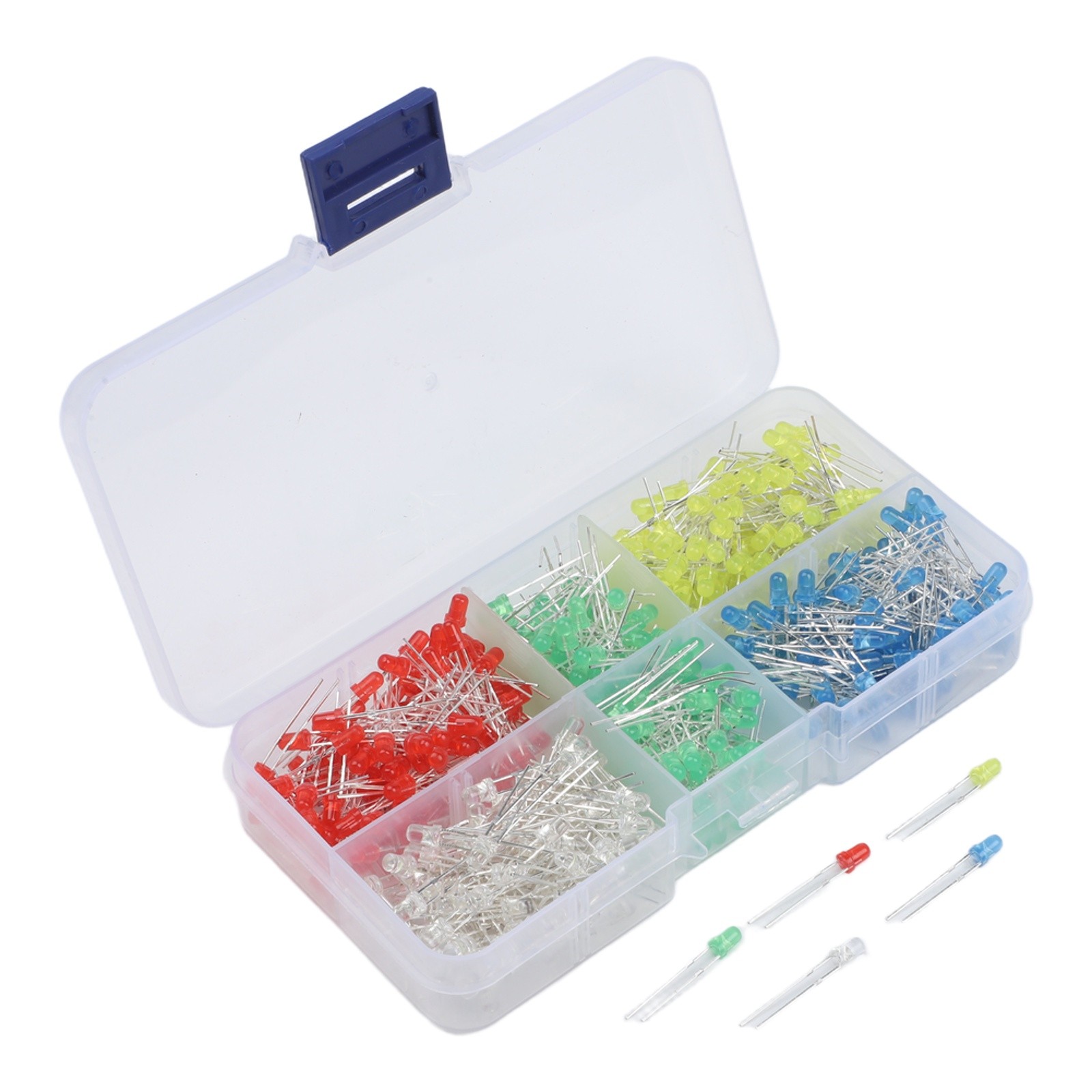 500PCS LED Diode Set 3mm and 5mm Sizes with 5 Colors for Science Projects
