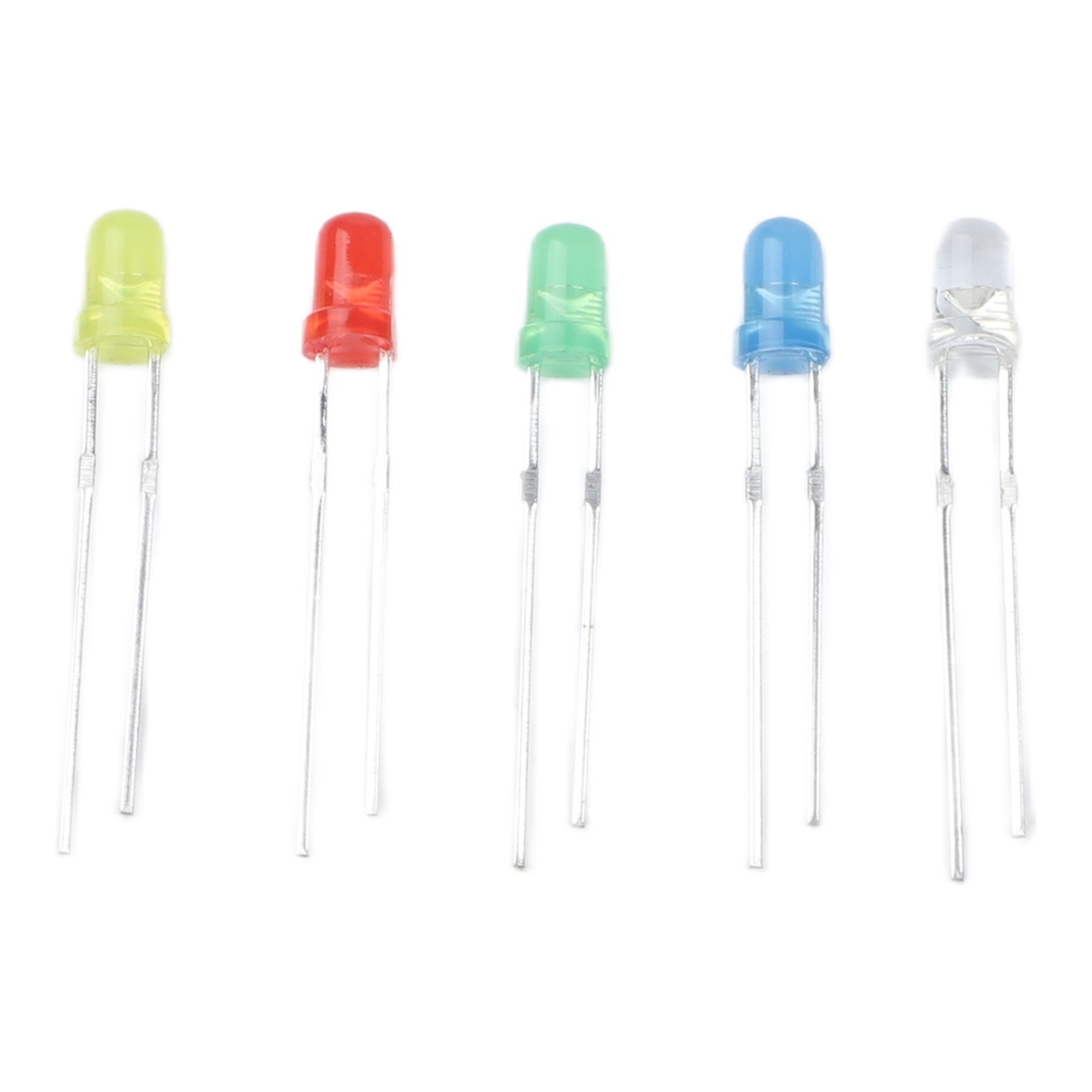 500PCS LED Diode Set 3mm and 5mm Sizes with 5 Colors for Science Projects